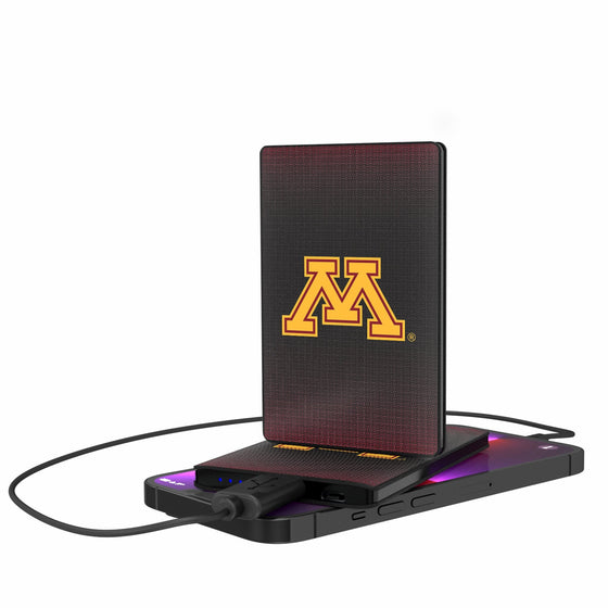 Minnesota Golden Gophers Linen 2500mAh Credit Card Powerbank-0