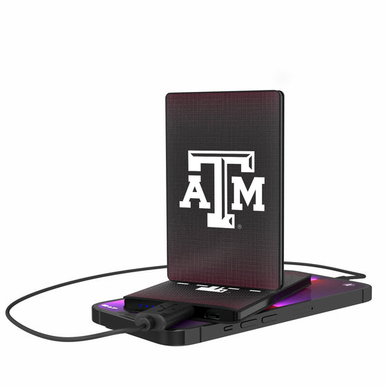 Texas A&M Aggies Linen 2500mAh Credit Card Powerbank-0