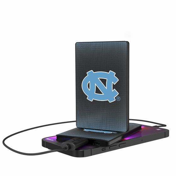 North Carolina Tar Heels Linen 2500mAh Credit Card Powerbank-0