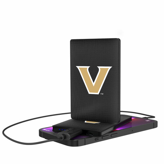 Vanderbilt Commodores Linen 2500mAh Credit Card Powerbank-0