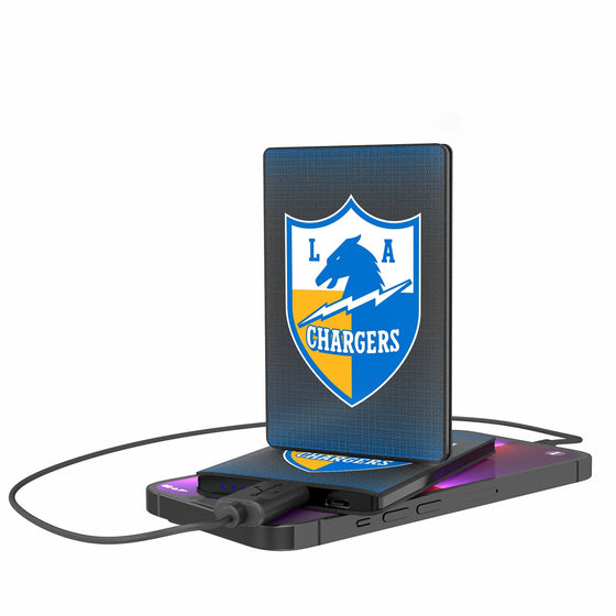 Los Angeles Chargers Historic Collection Linen 2500mAh Credit Card Powerbank-0