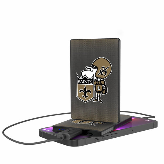 New Orleans Saints Historic Collection Linen 2500mAh Credit Card Powerbank-0