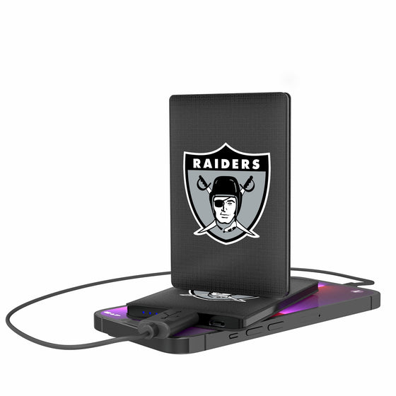 Oakland Raiders 1963 Historic Collection Linen 2500mAh Credit Card Powerbank-0