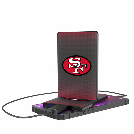 San Francisco 49ers Historic Collection Linen 2500mAh Credit Card Powerbank-0