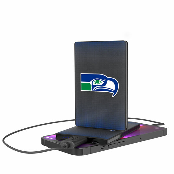 Seattle Seahawks Historic Collection Linen 2500mAh Credit Card Powerbank-0