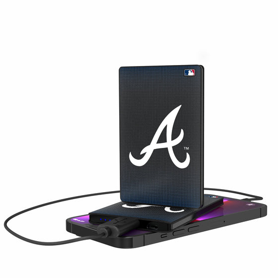 Atlanta Braves Linen 2500mAh Credit Card Powerbank-0