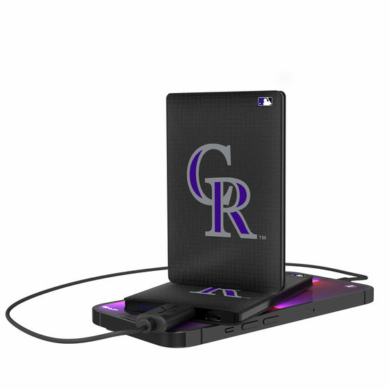 Colorado Rockies Linen 2500mAh Credit Card Powerbank-0