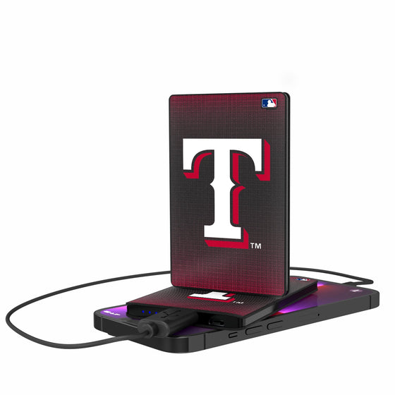 Texas Rangers Linen 2500mAh Credit Card Powerbank-0