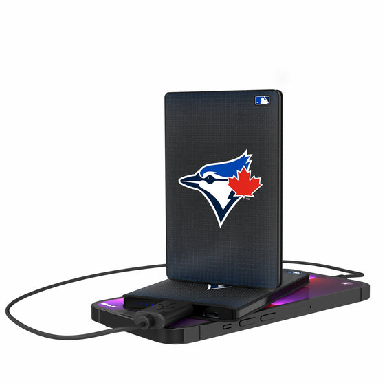 Toronto Blue Jays Linen 2500mAh Credit Card Powerbank-0