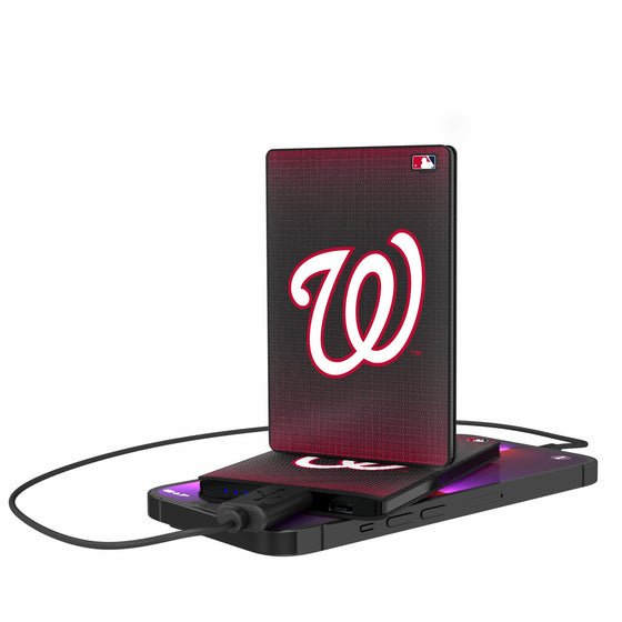 Washington Nationals Linen 2500mAh Credit Card Powerbank-0