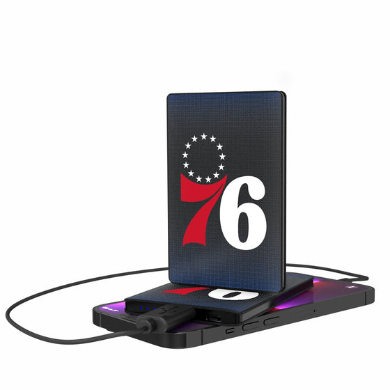 Philadelphia 76ers Linen 2500mAh Credit Card Powerbank-0