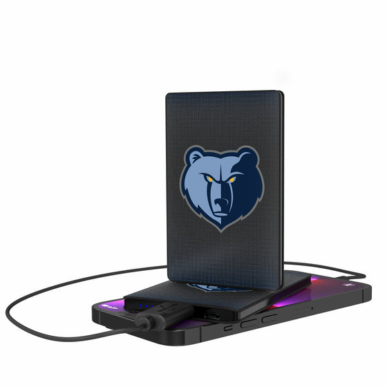 Memphis Grizzlies Linen 2500mAh Credit Card Powerbank-0