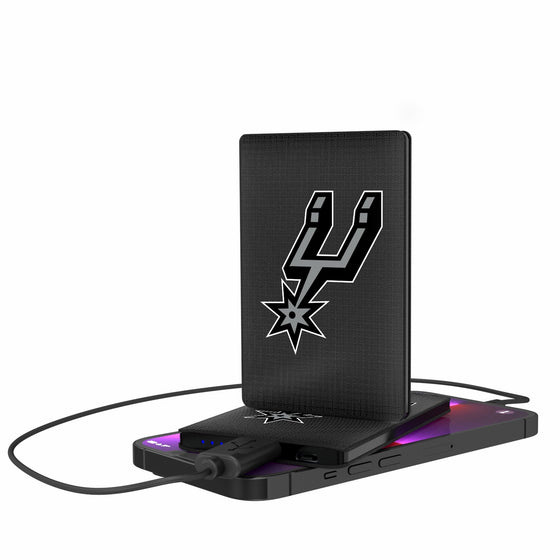 San Antonio Spurs Linen 2500mAh Credit Card Powerbank-0