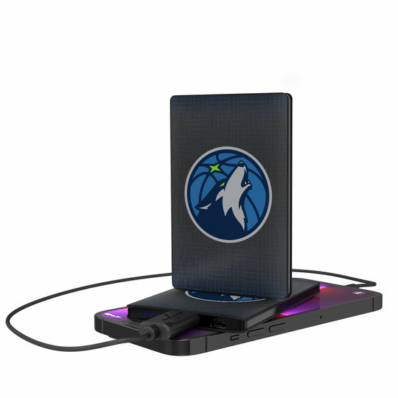 Minnesota Timberwolves Linen 2500mAh Credit Card Powerbank-0