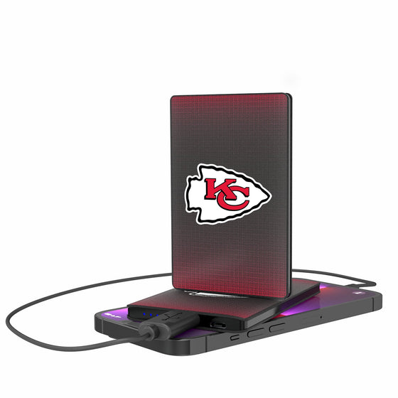 Kansas City Chiefs Linen 2500mAh Credit Card Powerbank-0