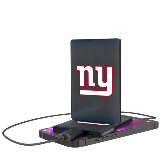 New York Giants Linen 2500mAh Credit Card Powerbank-0