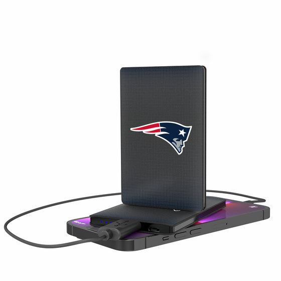 New England Patriots Linen 2500mAh Credit Card Powerbank-0