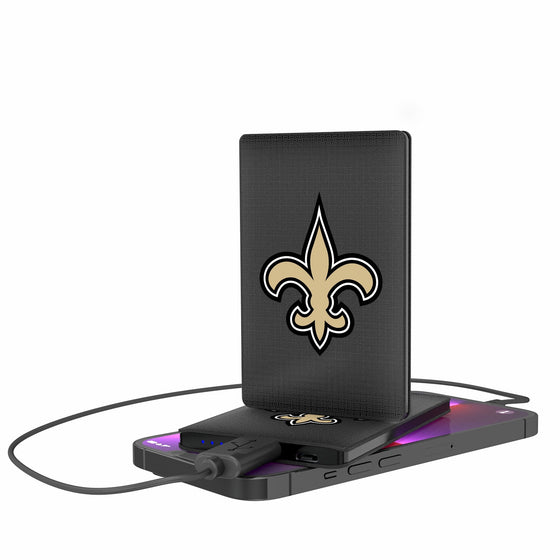 New Orleans Saints Linen 2500mAh Credit Card Powerbank-0