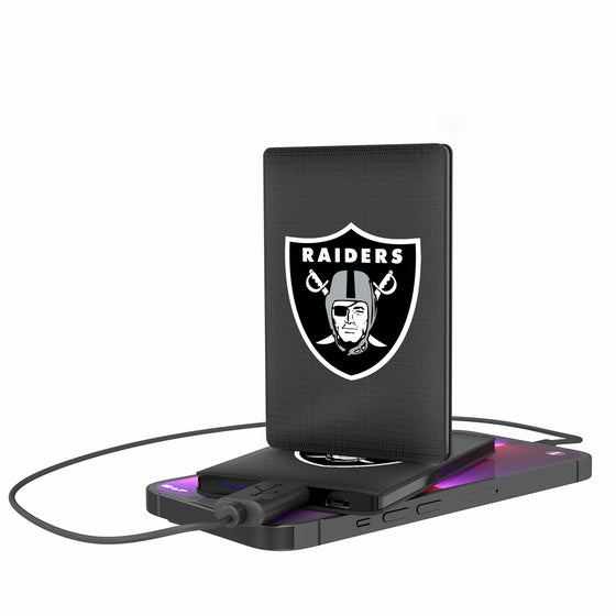 Las Vegas Raiders Linen 2500mAh Credit Card Powerbank-0