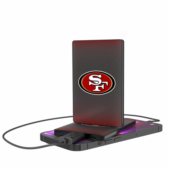 San Francisco 49ers Linen 2500mAh Credit Card Powerbank-0