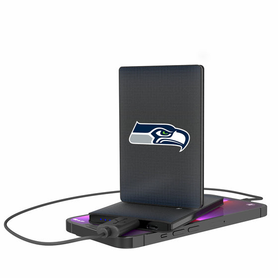 Seattle Seahawks Linen 2500mAh Credit Card Powerbank-0