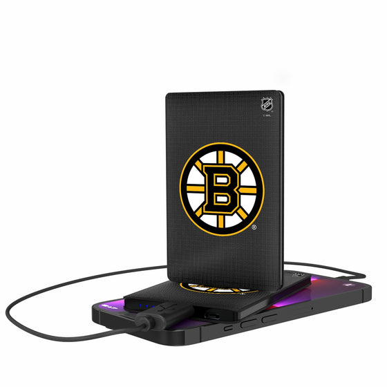 Boston Bruins Linen 2500mAh Credit Card Powerbank-0