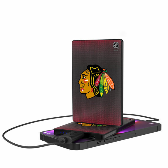 Chicago Blackhawks Linen 2500mAh Credit Card Powerbank-0