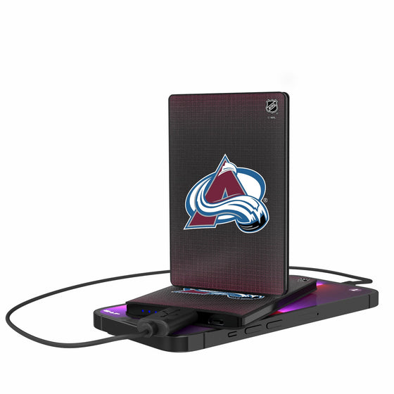 Colorado Avalanche Linen 2500mAh Credit Card Powerbank-0