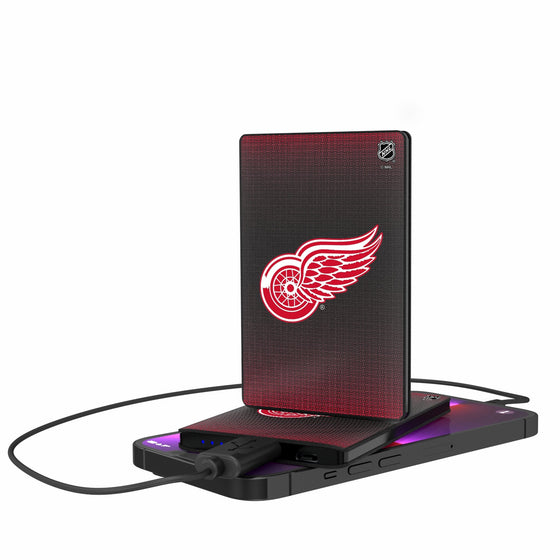 Detroit Red Wings Linen 2500mAh Credit Card Powerbank-0