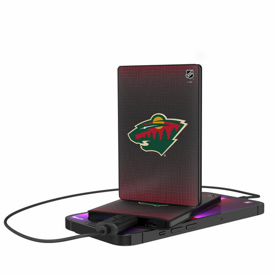 Minnesota Wild Linen 2500mAh Credit Card Powerbank-0