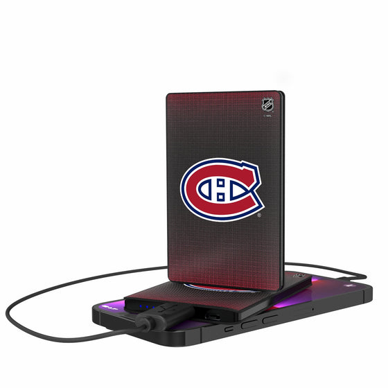Montreal Canadiens Linen 2500mAh Credit Card Powerbank-0