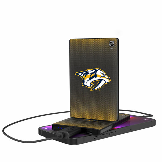 Nashville Predators Linen 2500mAh Credit Card Powerbank-0