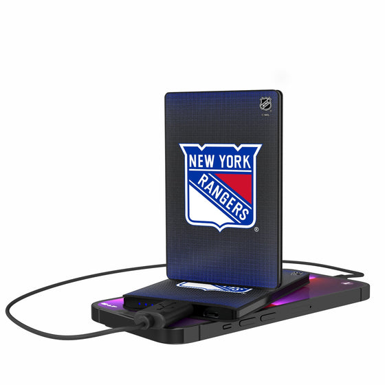 New York Rangers Linen 2500mAh Credit Card Powerbank-0