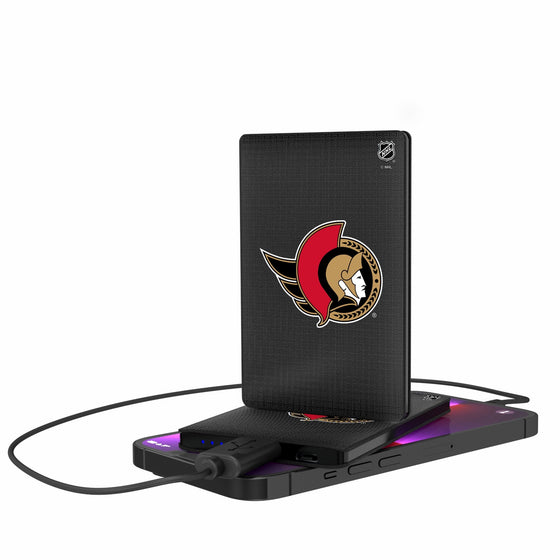 Ottawa Senators Linen 2500mAh Credit Card Powerbank-0