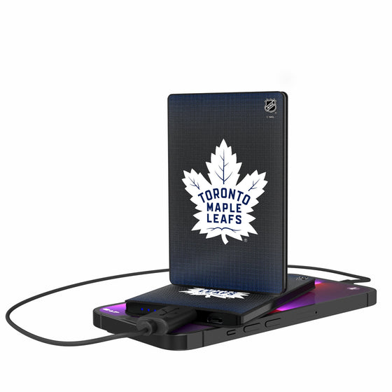 Toronto Maple Leafs Linen 2500mAh Credit Card Powerbank-0