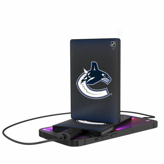 Vancouver Canucks Linen 2500mAh Credit Card Powerbank-0