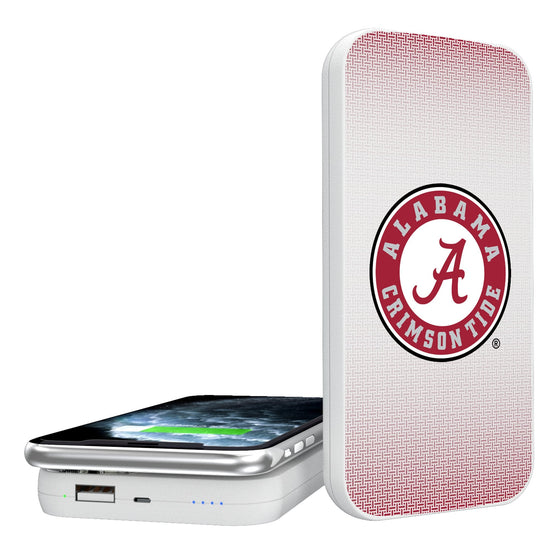 Alabama Crimson Tide Linen 5000mAh Portable Wireless Charger-0