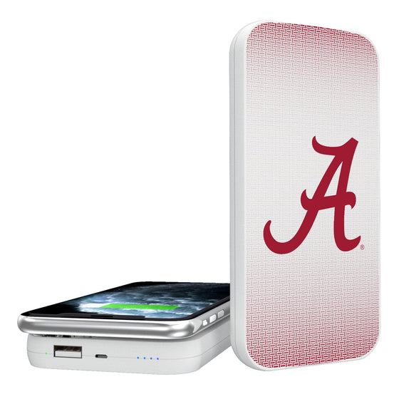 Alabama Crimson Tide Linen 5000mAh Portable Wireless Charger-0