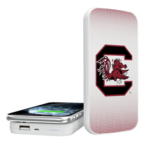 South Carolina Gamecocks Linen 5000mAh Portable Wireless Charger-0