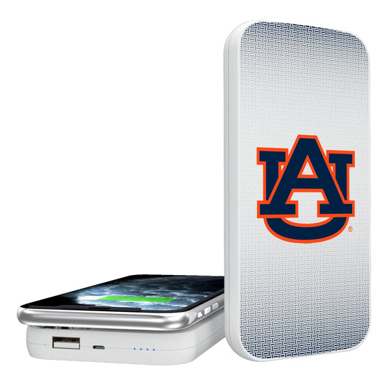 Auburn Tigers Linen 5000mAh Portable Wireless Charger-0