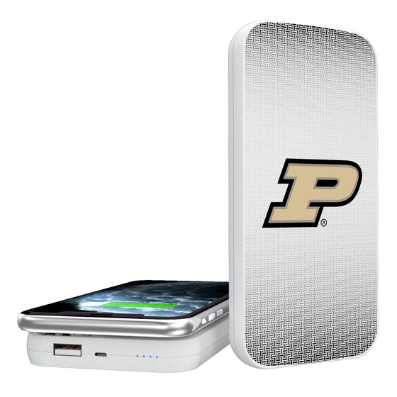 Purdue Boilermakers Linen 5000mAh Portable Wireless Charger-0