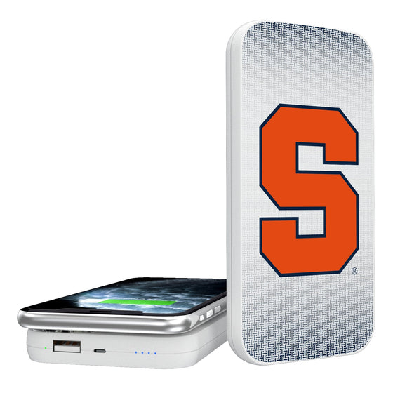 Syracuse Orange Linen 5000mAh Portable Wireless Charger-0