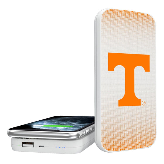 Tennessee Volunteers Linen 5000mAh Portable Wireless Charger-0