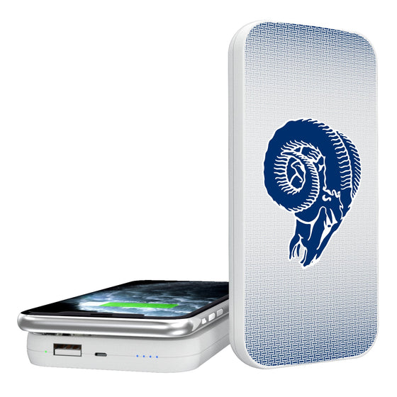 Los Angeles Rams Historic Collection Linen 5000mAh Portable Wireless Charger-0