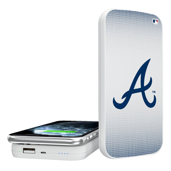 Atlanta Braves Linen 5000mAh Portable Wireless Charger-0