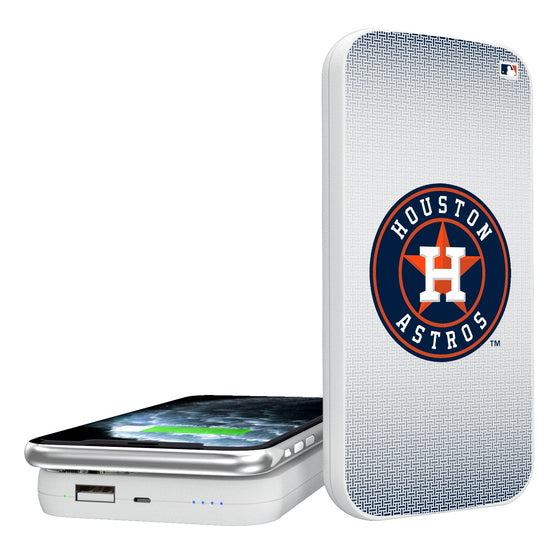 Houston Astros Linen 5000mAh Portable Wireless Charger-0