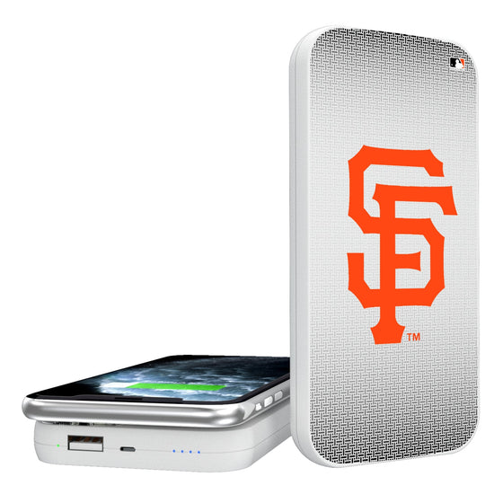 San Francisco Giants Linen 5000mAh Portable Wireless Charger-0