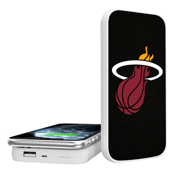 Miami Heat Solid 5000mAh Portable Wireless Charger-0