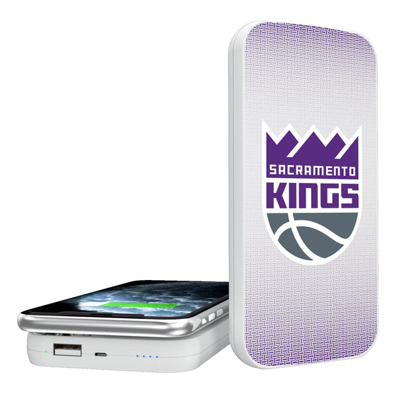 Sacramento Kings Linen 5000mAh Portable Wireless Charger-0