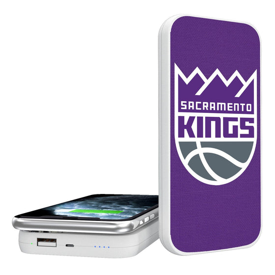 Sacramento Kings Solid 5000mAh Portable Wireless Charger-0